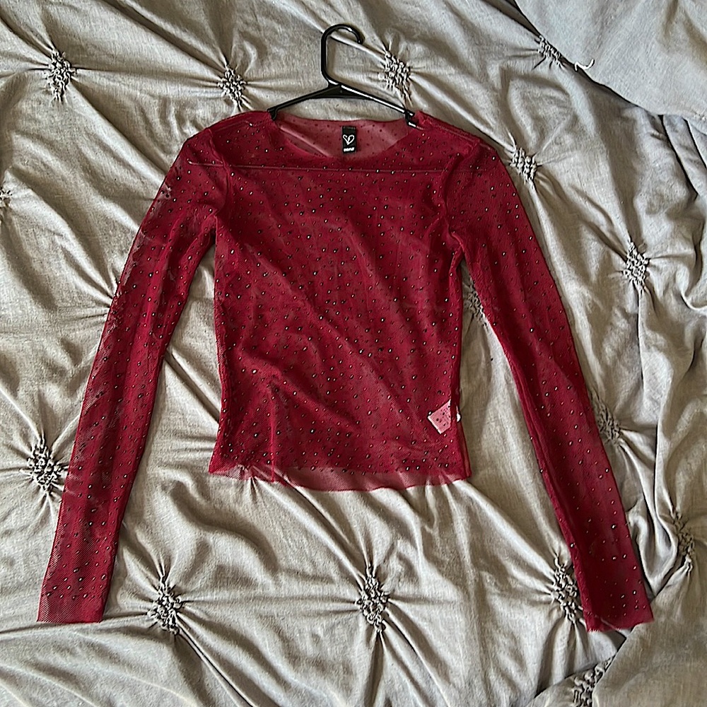 Windsor size small bedazzled mesh top!